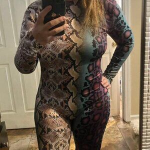 Snake Design Jumpsuit only worn once in amazing condition